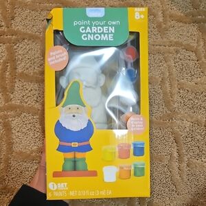 Paint Your Own Garden Gnome Kit - Green and Blue